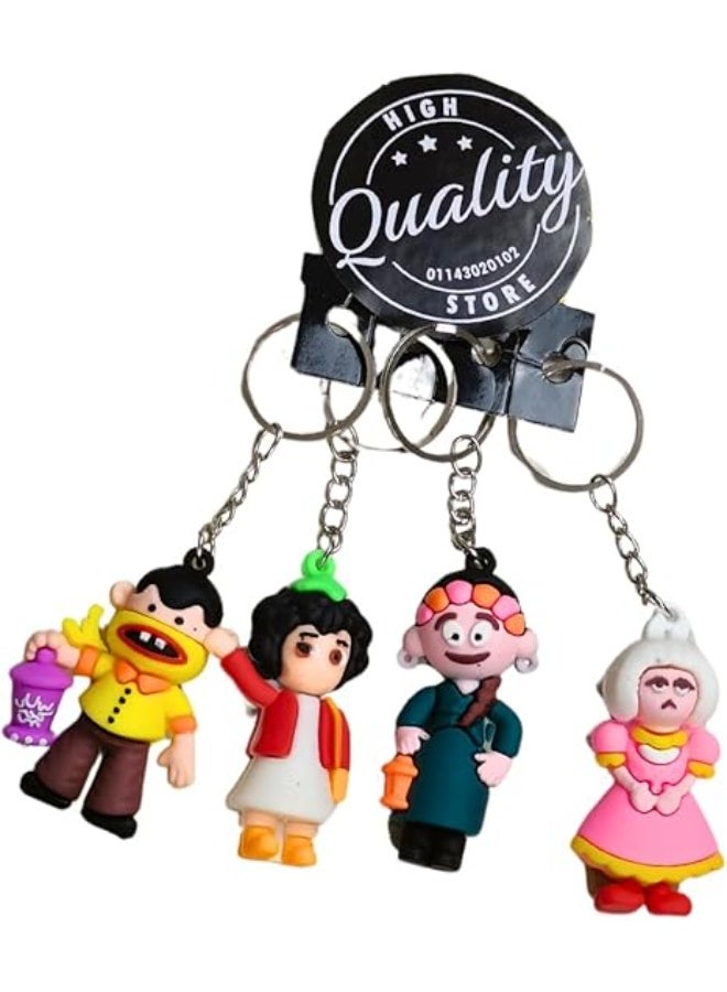 مجموعة ميداليات رمضان مطاطية مرنة فريدة من نوعها بطابع إسلامي بتصميم 4 شخصيات مثالية للاحتفالات وهدايا الحفلات والاحتفالات، 4 قطع - Image 2